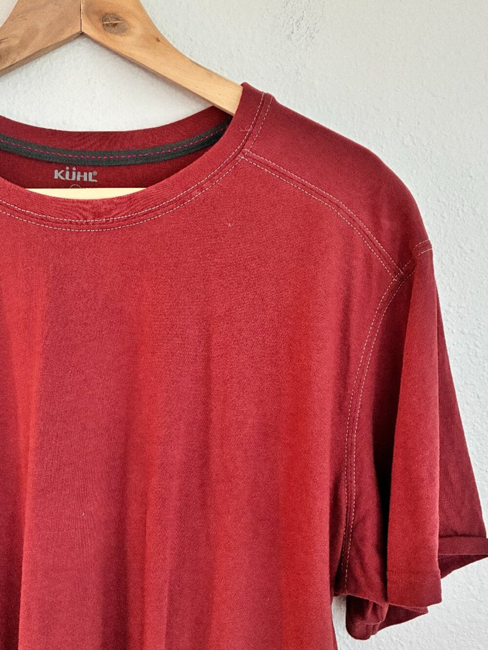 Kuhl Wildfibre Shirt Mens XL Red Short Sleeve Organic Cotton T-Shirt Outdoor